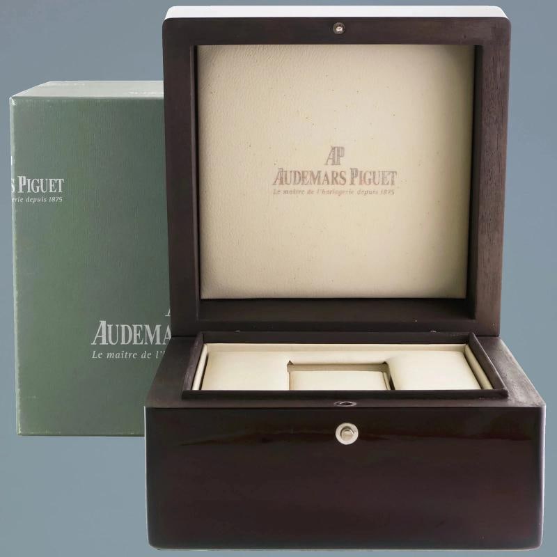 MINT Audemars Piguet Royal Oak Dual Time Steel 26120ST White Dial 39mm Watch Box - 7