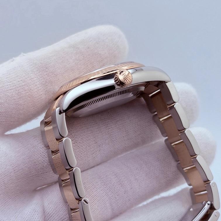 Rolex Datejust 36 126231 Pink Diamond Roman Dial 18K Rose Gold Steel Box Papers - 8
