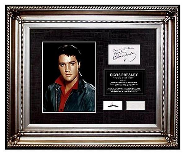 ELVIS PRESLEY Hair Lock CHARITY Signed COA letter Memorabilia Relic ART Music - 2