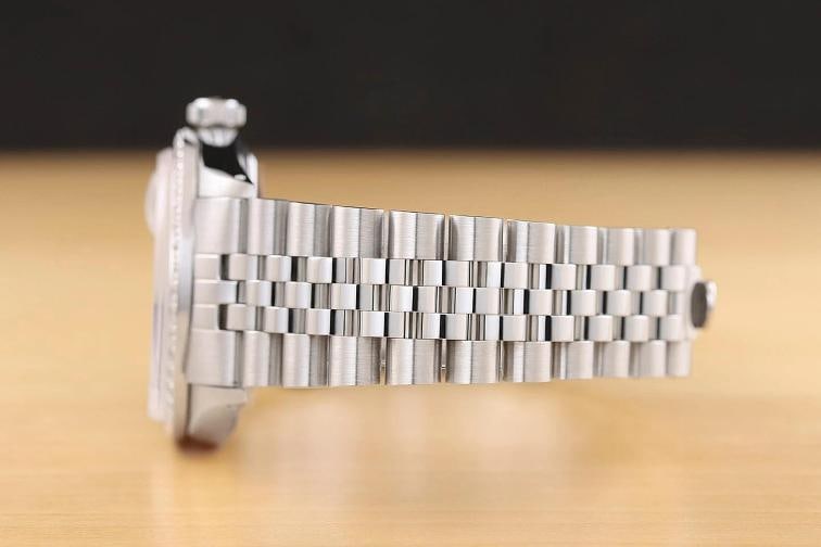 ROLEX DATEJUST 1601 18K WHITE GOLD STEEL WHITE DIAMOND DIAL JUBILEE BAND WATCH - 5