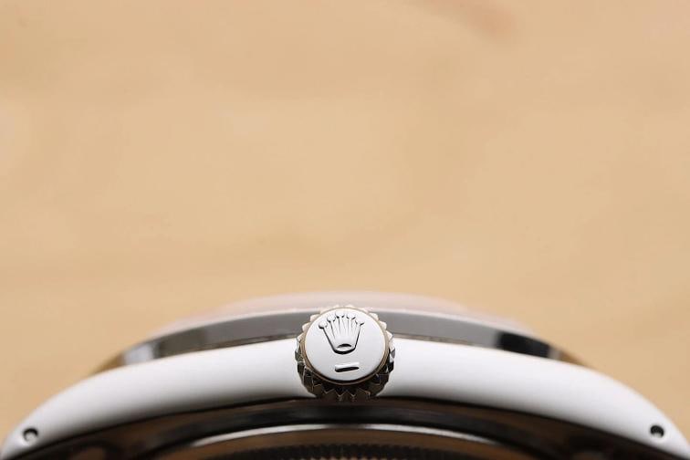 ROLEX DATEJUST 1601 18K WHITE GOLD STEEL WHITE DIAMOND DIAL JUBILEE BAND WATCH - 8