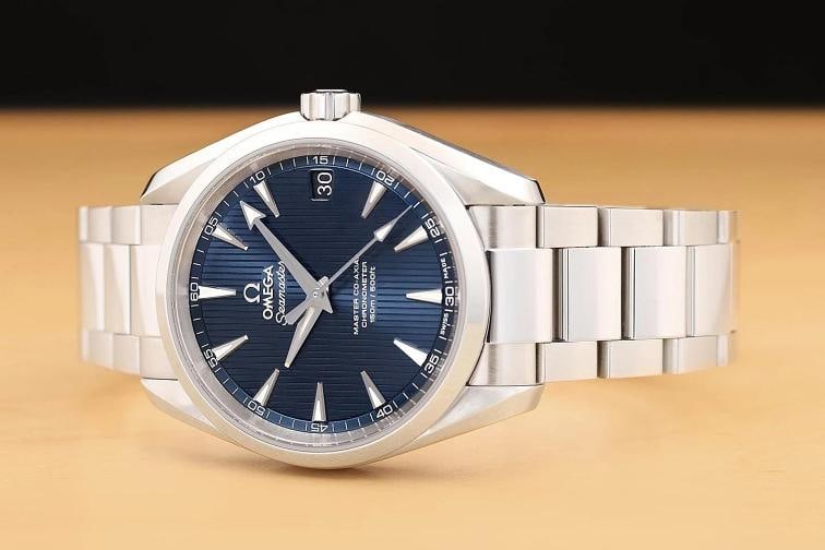 OMEGA SEAMASTER AQUA TERRA 150M 231.10.39.21.03.002 BLUE TEAK STEEL B&P WATCH - 2