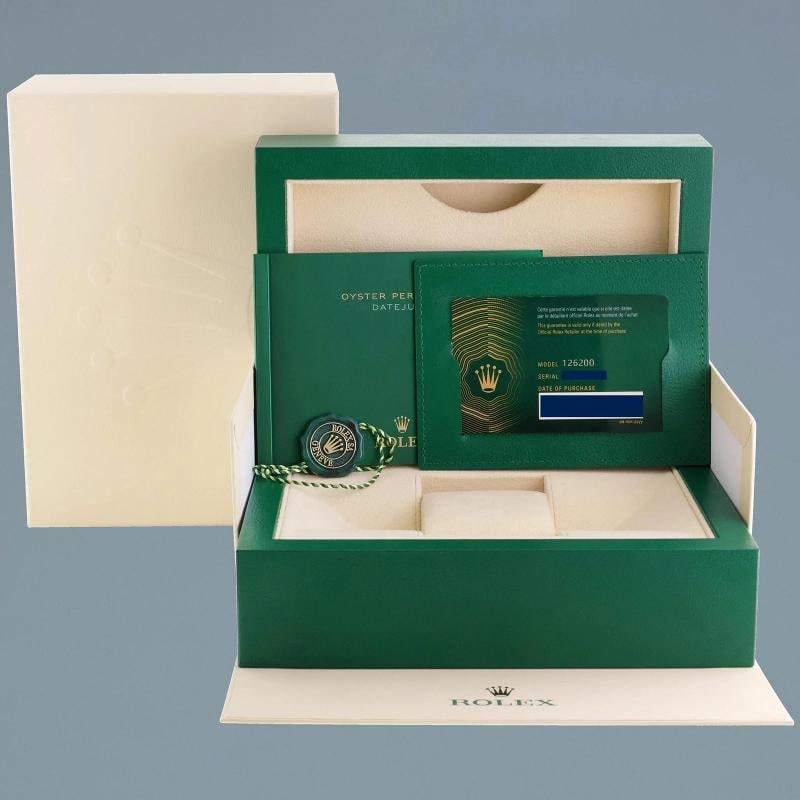 2024 NEW PAPERS Blue Motif Rolex DateJust 36mm 126200 Steel Oyster Band Watch - 7