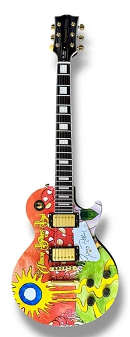 Gregg Allman Signed Guitar Custom Graphics JSA COA The Allman Brothers Band - 2