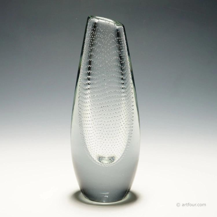Vintage Art Glass Vase by Gunnel Nyman for Nuutajarvi Notsio - 2
