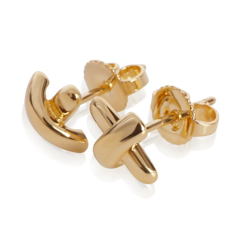 Tiffany & Co. Yellow Gold Vintage X Stud Earrings - 2