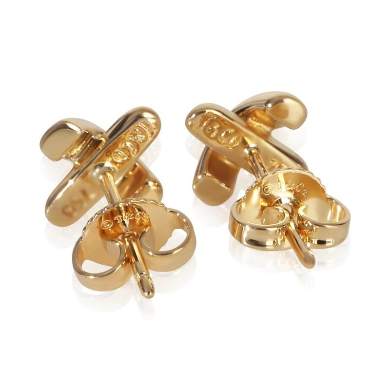 Tiffany & Co. Yellow Gold Vintage X Stud Earrings - 3