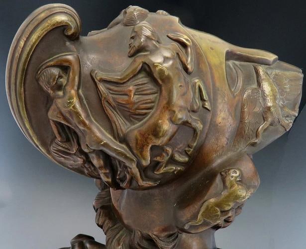 Exceptional Mid/Late 1800s French Bronze Bust of Ajax or Menelaus Trojan Hero - 7