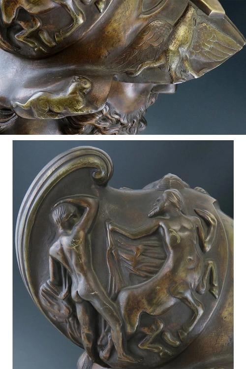 Exceptional Mid/Late 1800s French Bronze Bust of Ajax or Menelaus Trojan Hero - 8