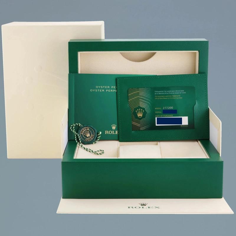 2025 NEW PAPERS Rolex Oyster 277200 Perpetual 31mm Black Watch Box - 7