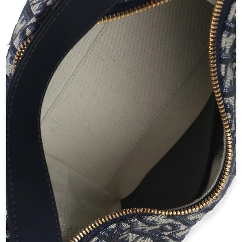 Christian Dior Blue Oblique Jacquard Calfskin Medium D-Dream Hobo - 5