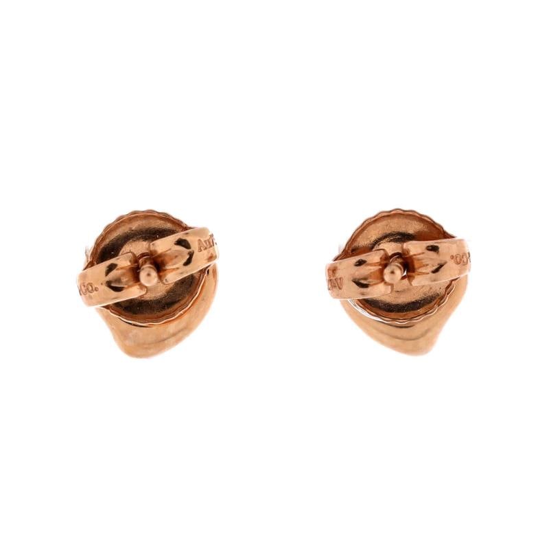 Tiffany & Co. Elsa Peretti Open Heart Earrings 18K Rose Gold 7mm - 2