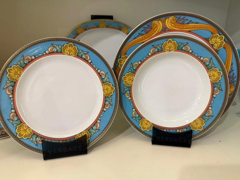Versace Rosenthal "Tresors de la mer" Set 6 pieces dinner deep and dessert plate (1 of 1)