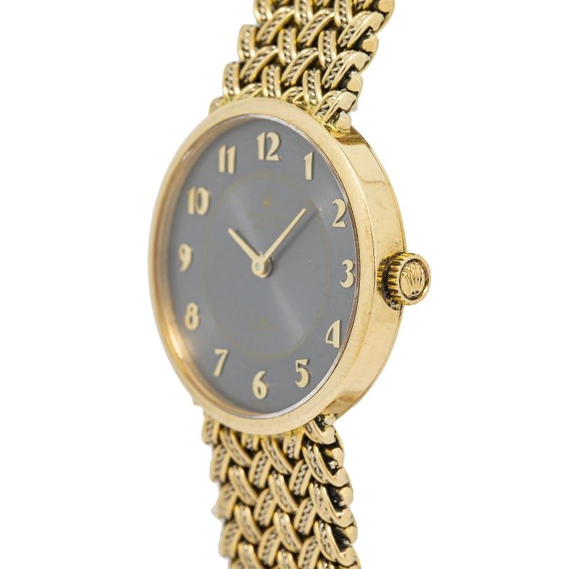 Rolex Cellini Geneve 4378 18K Yellow Gold Slate Dial Manual Winding Watch 26mm - 6