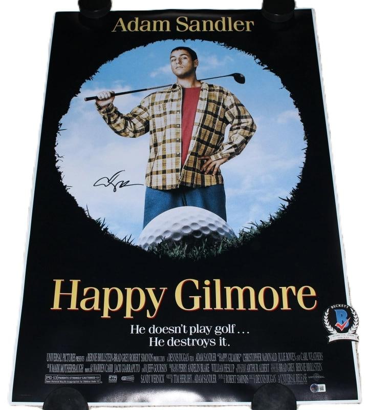 ADAM SANDLER SIGNED HAPPY GILMORE 24x36 F/S FULL-SIZE MOVIE POSTER 2 BECKETT COA: Signed: Yes,Industry: Movies,Movie: Happy Gilmore,Signed by: Adam Sandler,Size: 24x36,Autograph Authentication: Beckett,Object Type: Poster,Original/Reproduction: Original,Country of Origin: United St