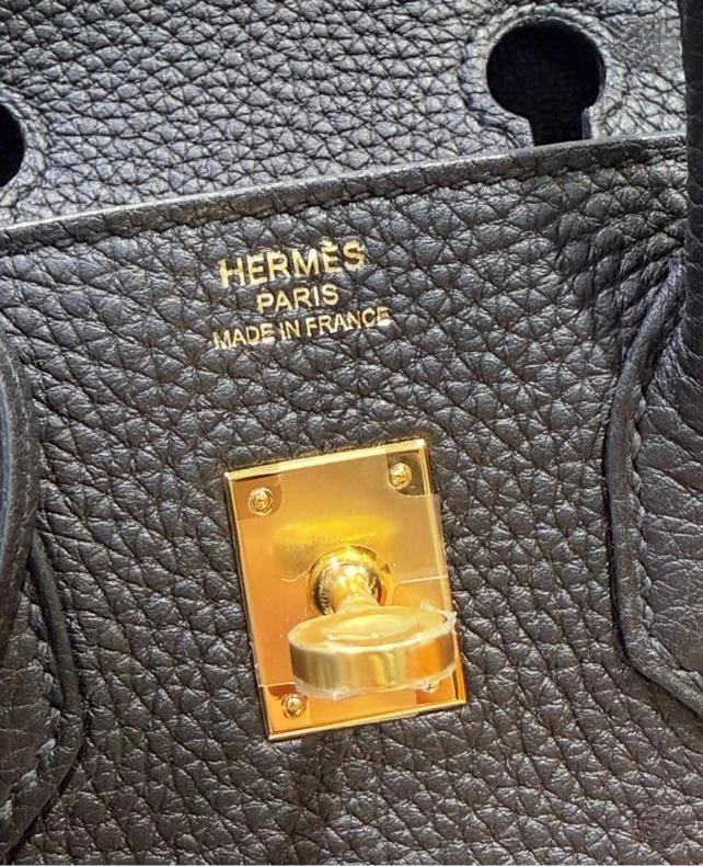 Hermes Birkin 25 Black Togo Leather with Gold Hardware (T Stamp, 2015) - 10