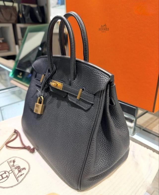 Hermes Birkin 25 Black Togo Leather with Gold Hardware (T Stamp, 2015) - 2