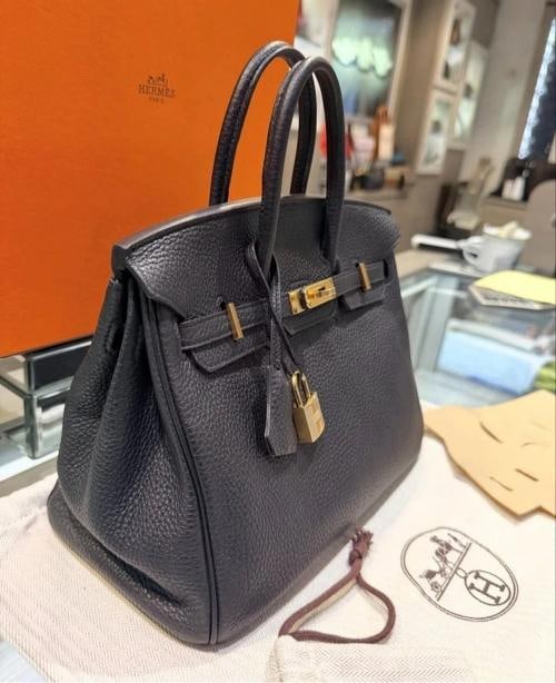 Hermes Birkin 25 Black Togo Leather with Gold Hardware (T Stamp, 2015) - 3
