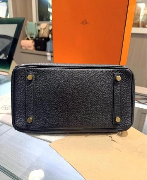 Hermes Birkin 25 Black Togo Leather with Gold Hardware (T Stamp, 2015) - 5