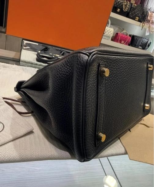 Hermes Birkin 25 Black Togo Leather with Gold Hardware (T Stamp, 2015) - 6