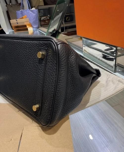 Hermes Birkin 25 Black Togo Leather with Gold Hardware (T Stamp, 2015) - 7