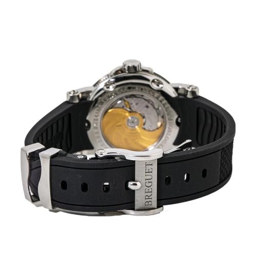 Breguet Marine 5817ST SS Black Guilloche Dial Automatic Men's Watch 39mm - 5