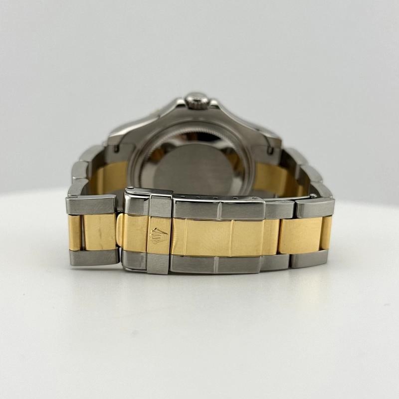 Rolex Yacht-Master Midsize 168623 35mm Silver Dial 18K Gold Steel Box Papers - 7