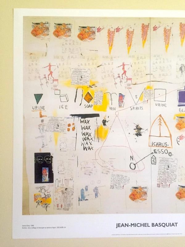 JEAN MICHEL BASQUIAT RARE LITHOGRAPH PRINT EXHBT POSTER ICARUS ESSO 1986 - 2