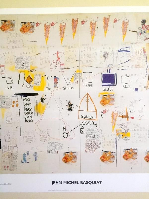 JEAN MICHEL BASQUIAT RARE LITHOGRAPH PRINT EXHBT POSTER ICARUS ESSO 1986 - 3