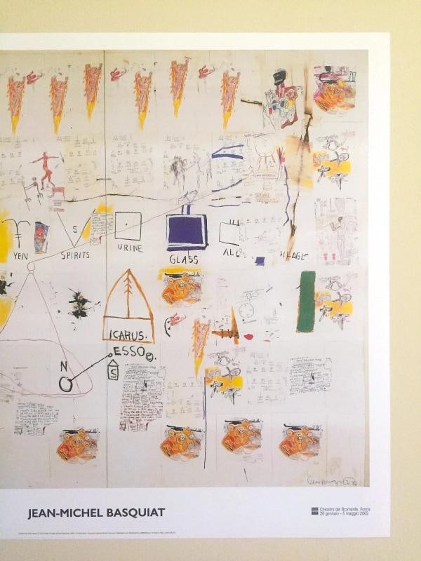 JEAN MICHEL BASQUIAT RARE LITHOGRAPH PRINT EXHBT POSTER ICARUS ESSO 1986 - 4