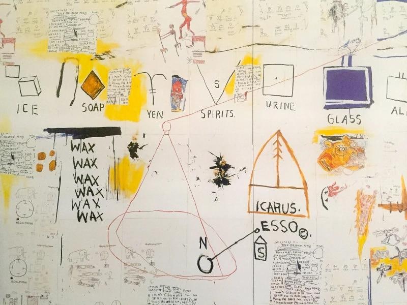 JEAN MICHEL BASQUIAT RARE LITHOGRAPH PRINT EXHBT POSTER ICARUS ESSO 1986 - 7