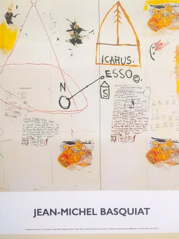 JEAN MICHEL BASQUIAT RARE LITHOGRAPH PRINT EXHBT POSTER ICARUS ESSO 1986 - 8