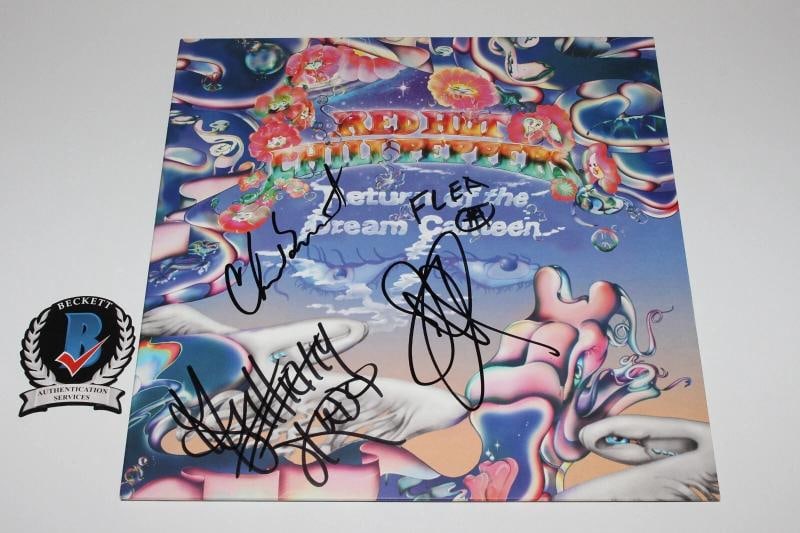 RED HOT CHILI PEPPERS SIGNED RETURN OF THE DREAM CANTEEN ALBUM VINYL BECKETT COA - 2