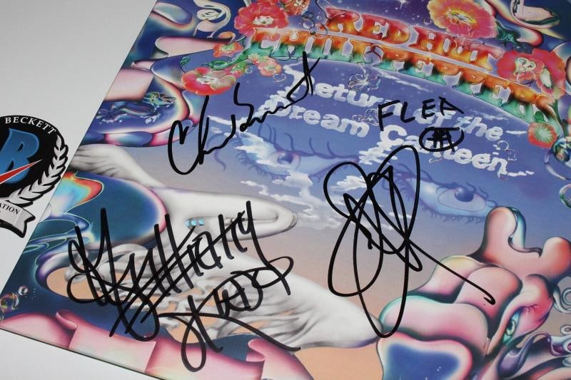 RED HOT CHILI PEPPERS SIGNED RETURN OF THE DREAM CANTEEN ALBUM VINYL BECKETT COA - 3