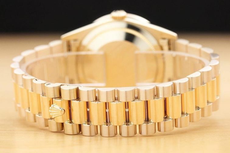 ROLEX MENS DAY DATE PRESIDENT 18238 FACTORY DIAL 18K GOLD WATCH + 1.60 CT BEZEL - 7
