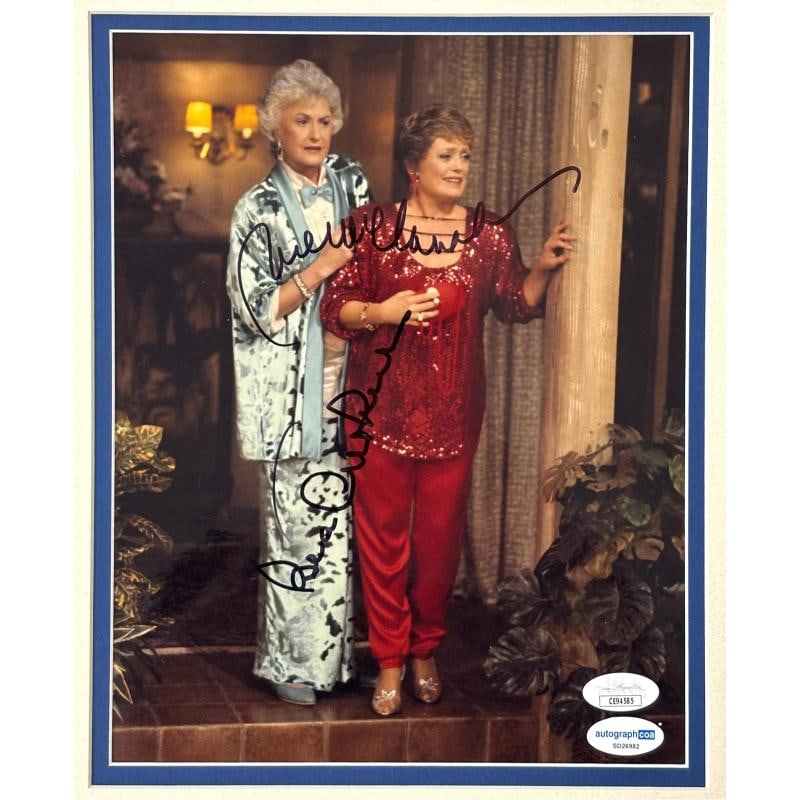 The Golden Girls Cast Signed 8x10 Photos Framed Signed Betty White Arthur JSA - 2