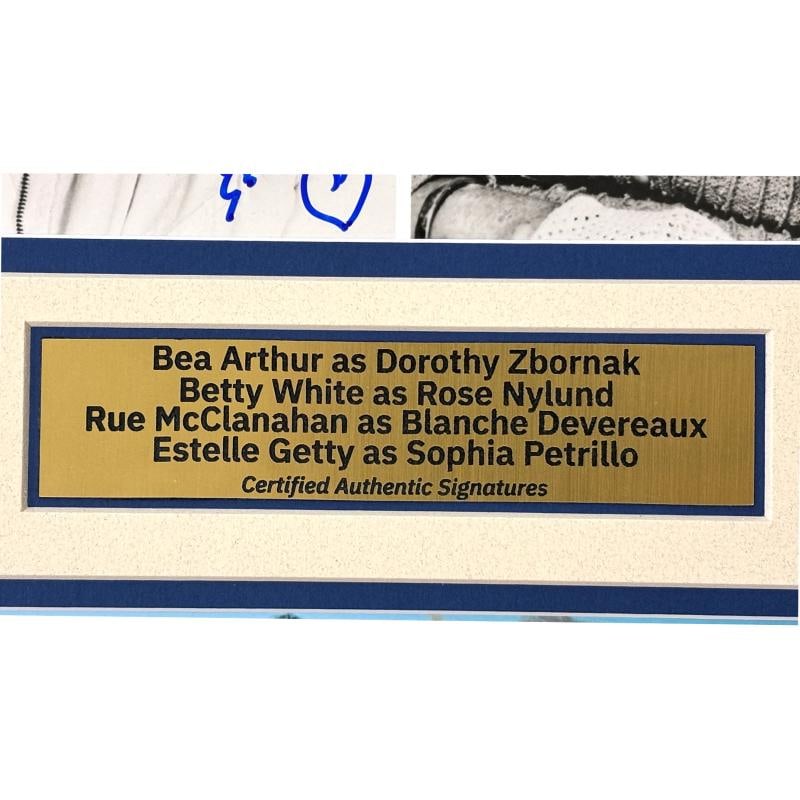 The Golden Girls Cast Signed 8x10 Photos Framed Signed Betty White Arthur JSA - 9
