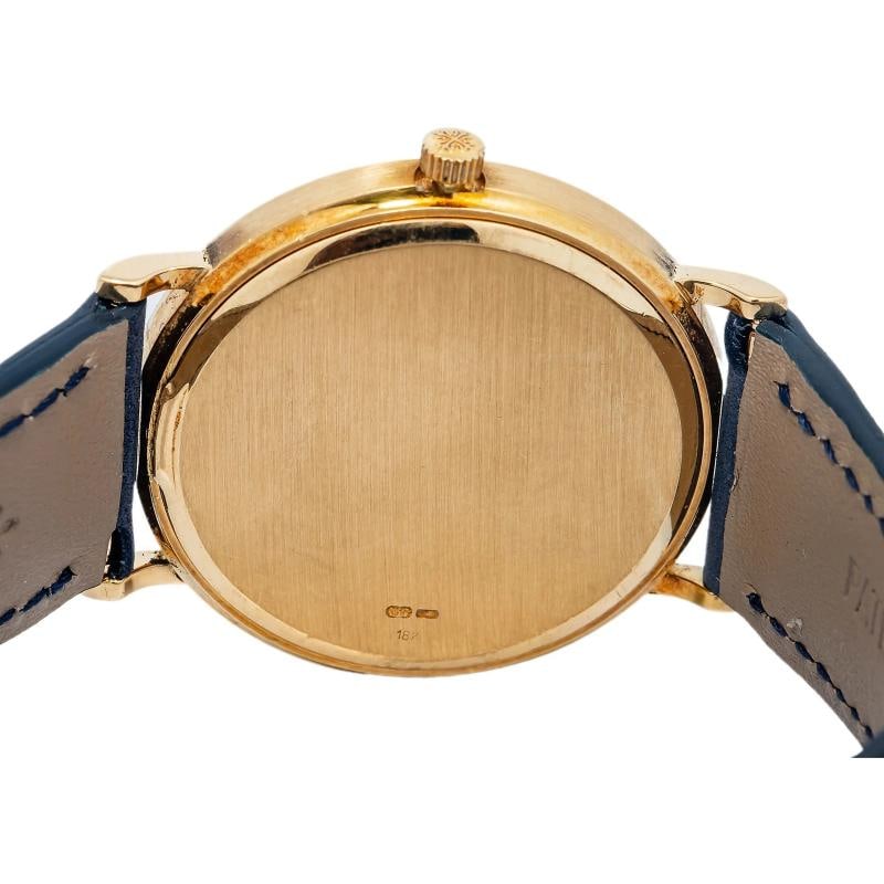 Patek Philippe Calatrava 3954 Quartz 18k Yellow Gold White Dial Unisex 33mm - 6