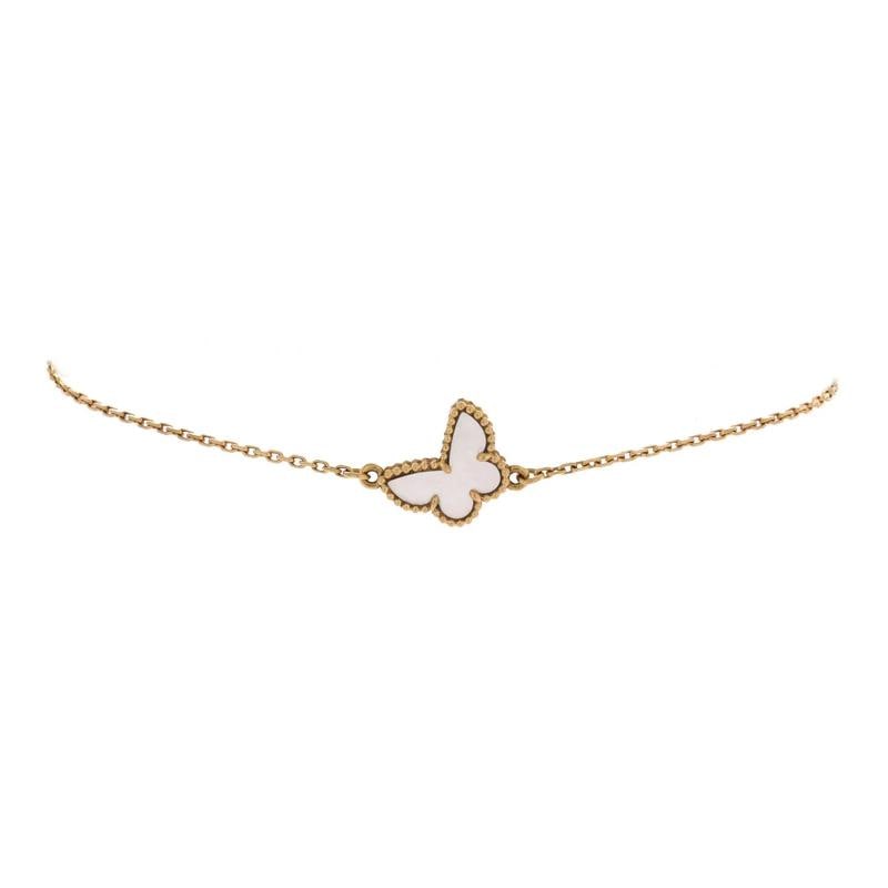 Van Cleef & Arpels Sweet Alhambra Butterfly Bracelet 18K Yellow Gold and Mother: Condition: Pre-owned - Good,Brand: Van Cleef & Arpels,Main Stone: Unknown,Metal: 18K Yellow Gold,Metal Purity: 18K,Style: Bracelet,Type: Bracelet,Color: Yellow Gold,Material: 18K Yellow Gold, Mother