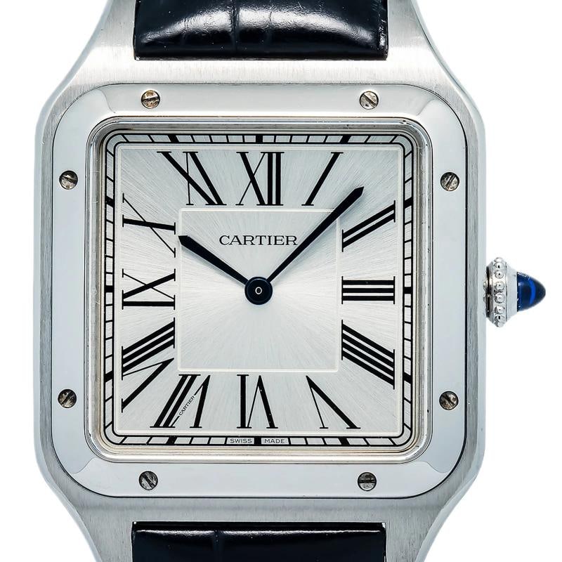 Cartier Santos Dumont 4305 WSSA0032 SS Silver Dial Manual Men's Watch XL 34x35mm - 2