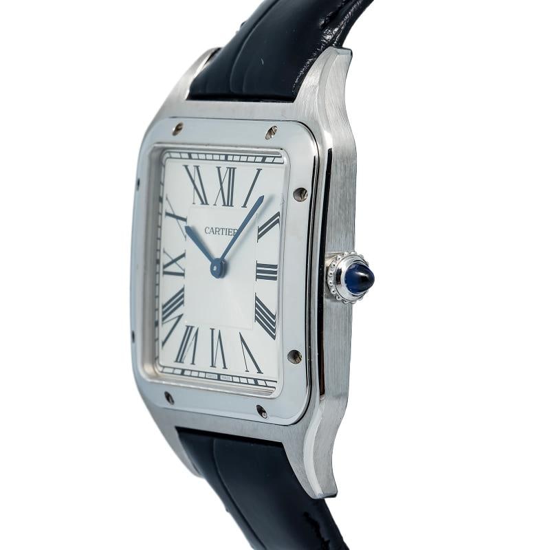 Cartier Santos Dumont 4305 WSSA0032 SS Silver Dial Manual Men's Watch XL 34x35mm - 3