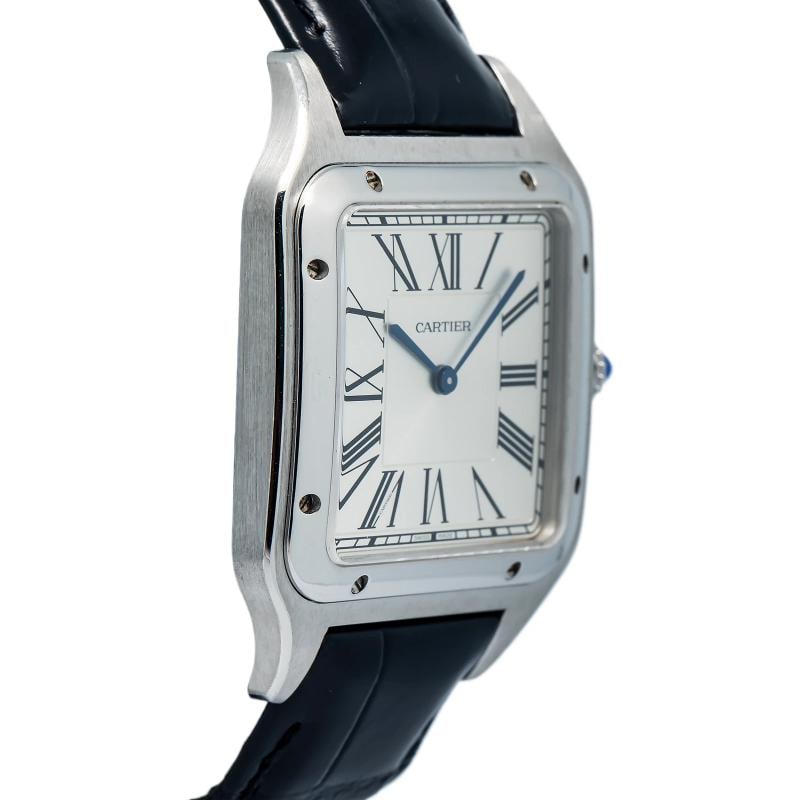 Cartier Santos Dumont 4305 WSSA0032 SS Silver Dial Manual Men's Watch XL 34x35mm - 4