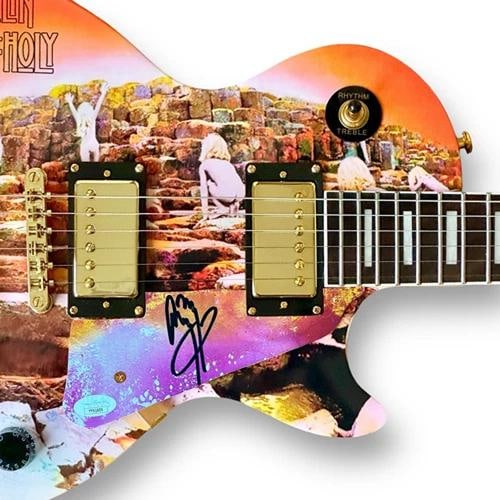 Jimmy Page Signed Guitar Custom Graphics JSA COA Led Zeppelin Houses of the Holy - 2