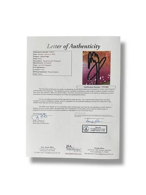 Jimmy Page Signed Guitar Custom Graphics JSA COA Led Zeppelin Houses of the Holy - 4