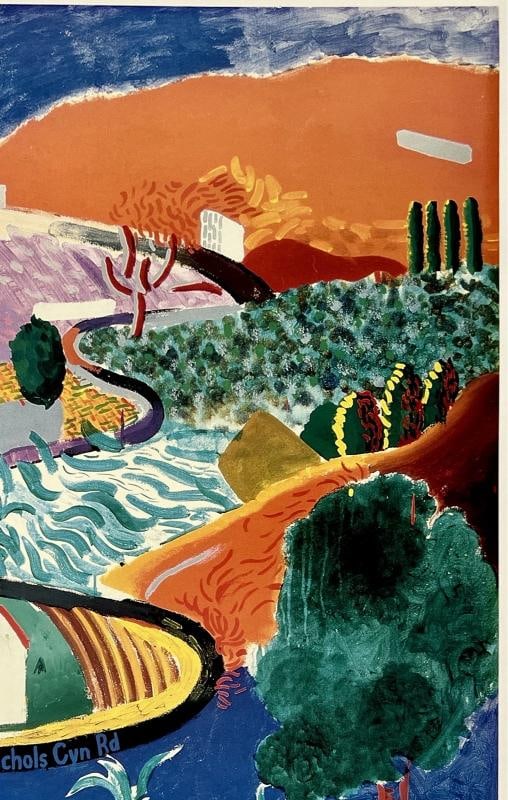 Original Vintage Poster DAVID HOCKNEY RETROSPECTIVE Nichols Canyon MOMA 1988 OL - 3
