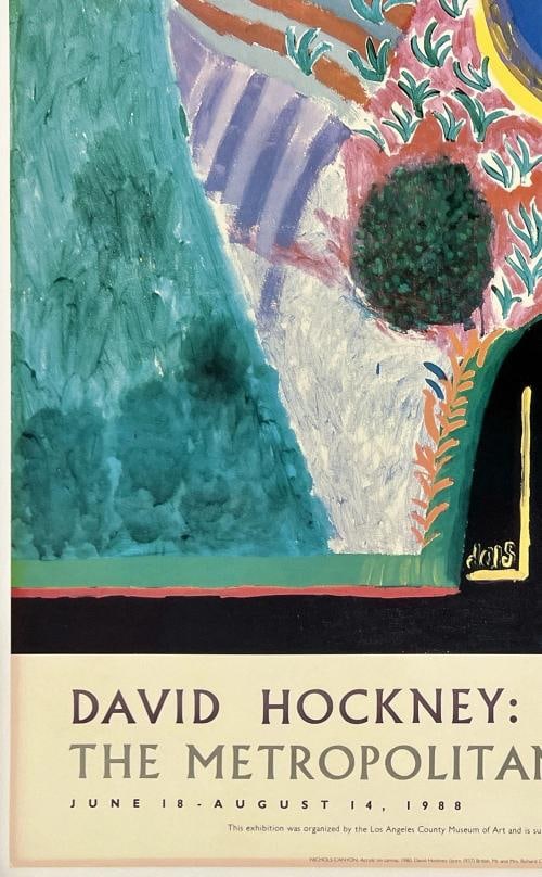 Original Vintage Poster DAVID HOCKNEY RETROSPECTIVE Nichols Canyon MOMA 1988 OL - 4
