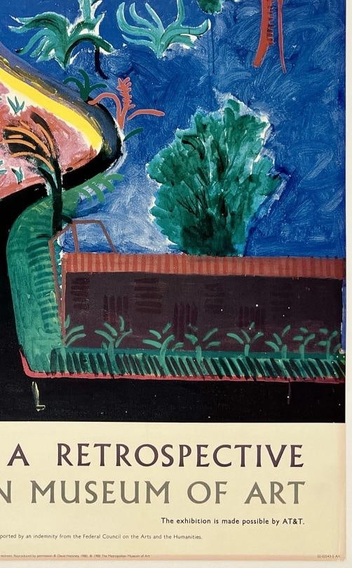 Original Vintage Poster DAVID HOCKNEY RETROSPECTIVE Nichols Canyon MOMA 1988 OL - 5