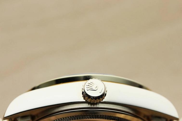 ROLEX DAY-DATE 18038 BLACK FACTORY DIAMOND 18K GOLD PRESIDENT 1.6 CT BEZEL WATCH - 11