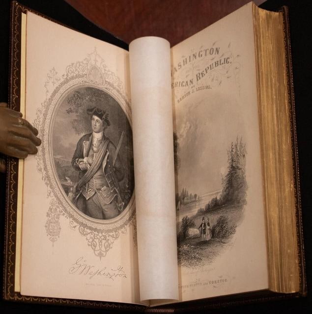 1870 George Washington and the American Republic 1stED Fine Leather Illustrated - 9