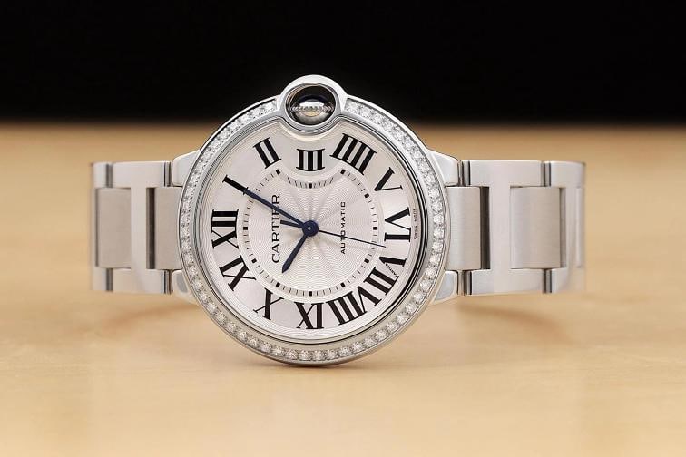 2018 CARTIER BALLON BLEU 36MM W4BB0017 SILVER ROMAN DIAMOND STEEL WATCH - 3